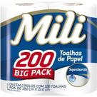 Toalha de Papel Mili 200 Folhas 2Un