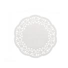 Toalha de papel Rendada Doilies redondo 12cm Branco C/80 und