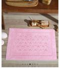 Toalha de piso felpuda Dolher jacquard confort FJ 7150 70x50cm rosa