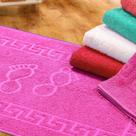 Toalha De Piso Pé Rosa Pink 75x48cm Mafratex