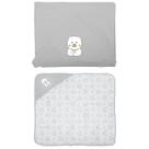 Toalha de Plush com Puff no Capuz E Forro Fralda 67x86cm - Bublim
