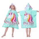 Toalha de poncho com capuz MOKANI Toalha de praia de microfibra macia para crianças