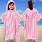 Toalha de poncho VOOVA & MOVAS Kids 100% algodão 4-8 anos rosa cinza