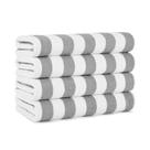 Toalha de praia Arkwright California Cabana Stripe, pacote com 4 unidades, cinza