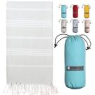 Toalha de praia BAY LAUREL Turkish com bolsa de viagem 100x180cm sem areia