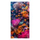 Toalha de Praia e Piscina KazzaVip Felpa 60% Algodão/40% Poliéster Estampada Corais 70cmx140m Multicolor