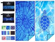 Toalha de praia Gomust Lightweight Thin Oversize 180x80cm, pacote com 2 Toalha de praia Gomust Lightweight Thin Oversize 180x80cm, pacote com 2