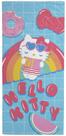 Toalha de praia Jay Franco Hello Kitty Rainbow 100% algodão