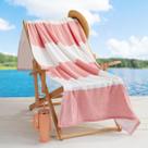 Toalha de praia Loon & Lake Luxury Block Stripe 100% algodão