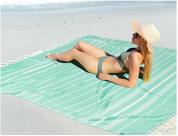 Toalha de praia Vikumond Oversize XXL de algodão à prova de areia Aqua