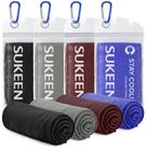 Toalha de resfriamento Sukeen, pacote com 4, 40 x 12 cm para ioga, esporte, academia e muito mais