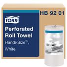 Toalha de rolo Tork Handi, branca, certificada, compostável 30x120
