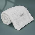 Toalha De Rosto Buddemeyer Floralis Extra Soft 100% Algodão Alta absorção Macia Grande 48x80cm Cor:Branco 1011
