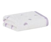 Toalha de Rosto Dots Lilás e OffWhite Toalha de Rosto Dots Lilás e OffWhite