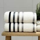 Toalha de Rosto Lumina 48cm x 80cm Branco/Preto
