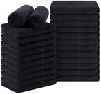 Toalha de salão Orighty Black 16x29cm, microfibra, pacote com 24