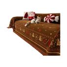 Toalha De Sofá Temática De Natal Em Chenille, Decoração Festiva Para Sala De Estar E Quarto, 1PC