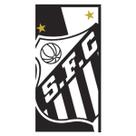 Toalha de time velour - santos 10 - 70 x 140 - preto - dohler