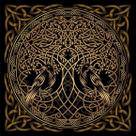 Toalha esoterica corvo celta deusa morrigan