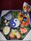 Toalha esoterica tarot baguá das flores feng shui