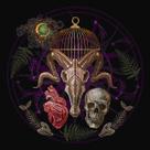 Toalha esoterica tarot caveira ocultismo