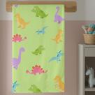 Toalha Estampa Dino Baby Dinossauro Infantil Banho Praia Natação Colorida