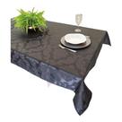Toalha Forro de Mesa 4 lugares, 6, 8, 10, 12, 14 Preta em Jacquard