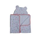 Toalha Fralda de Banho com Capuz para Bebê Infantil 80cm x 70cm