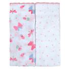 Toalha Fralda Luxo Estampada Com 02 Unidades 68x110cm Baby Bublim Incomfral Cor:Borboletas