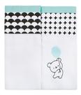 Toalha Fralda Para Banho Bebe Menino Mini Herdeiros Kit 2 Unidades 100% Algodão