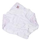 Toalha Fralda Soft Bordada Disney Com Capuz Bebê 85x85cm