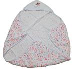 Toalha Fralda Soft Bordada Disney Com Capuz Bebê 85x85cm