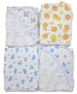 Toalha Fralda Soft Com Capuz Bebê 85x85cm - 100% Algodão Toalha Fralda Soft Com Capuz Bebê 85x85cm - 100% Algodão