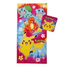 Toalha Franco Pokémon Kids Cotton 127x64 cm, conjunto de 2 peças Toalha Franco Pokémon Kids Cotton 127x64 cm, conjunto de 2 peças