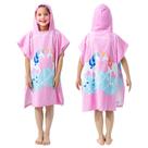 Toalha Gealaek Kids, poncho com capuz, 70x60 cm, rosa unicórnio