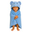 Toalha Infantil Azul com Capuz de Elefante Divertido - Toalha Infantil Azul com Capuz de Elefante Divertido -
