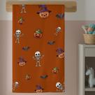 Toalha Infantil Banho Algodão Estampa Halloween Terror Dia Das Bruxas Colorida Confortável