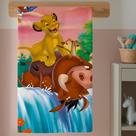 Toalha Infantil Banho Estampada Simba Leão Rei Algodão Confortável Para Crianças