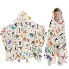 Toalha infantil com capuz Fiwbnasz Dinosaur 76x127 cm de secagem rápida