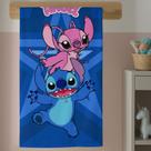 Toalha Infantil Estampa Lilo Ohana Família Alien Azul Macia Banho Praia Piscina