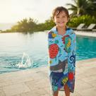 Toalha Infantil Felpuda Estampada Fundo Do Mar