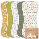 Toalha KeaBabies Urban Burp Cloths, pacote com 5 pacotes de algodão orgânico 53x27 cm Toalha KeaBabies Urban Burp Cloths, pacote com 5 pacotes de algodão orgânico 53x27 cm