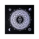 Toalha Leitura Tarô Elemental Magia Astral Preta e Cinza