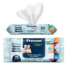 Toalha Lenço Umedecido Geriátrica Descartável Adulto Unissex Prevent Premium 50 UNIDADES