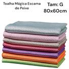 Toalha Mágica Escama de Peixe 80x60 cm - Poliéster e Nylon