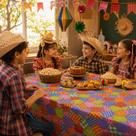 Toalha Mesa Festa Junina 2,00 x 1,40 TNT Decoração Enfeite Julina Xadrez Temática Caipira Luxo