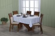 Toalha Mesa Jacquard Retangular 8 Lugares cor branco
