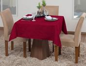 Toalha Mesa Luxo Quadrada Jacquard Sala Jantar 4 Lugares