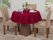 Toalha Mesa Luxo Redonda Sala Jantar 6 Lugares 1,80m Jacquard