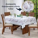 Toalha Mesa Páscoa 6 Lugares 2,20x1,50 E 6 Guardanapos E 6 Porta Talheres Cozinha